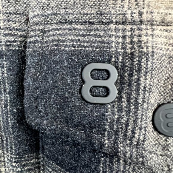 8848 Altitude Telluride Wool Over Plaid Overshirt Chore Jacket Barn Coat Size S - Picture 4 of 12